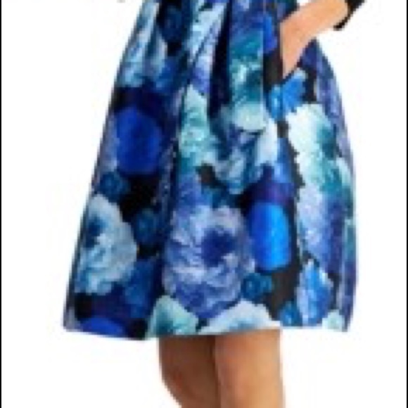 Jessica Howard Floral-Skirt Fit & Flare Dress - Picture 6 of 7